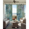 thumbnail image 6 of Blue Sage Green Boho Blackout Curtains for Bedroom Living Room Darkening Curtains 84 Inch Length 2 Panels Set Vintage Ethnic Tribe Abstract Art Window Curtain Window Treatment Grommet Drapes 42"x84", 6 of 9