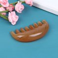 thumbnail image 4 of 1×Natural Ox Horn Pocket Comb Wide Toothed Comb SPA Massage Brush Hair Care Tool, 4 of 9