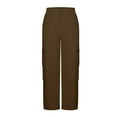 thumbnail image 6 of Outfmvch Hiking Pants Women Work Pants Women Pants for Women Sweatpants Women Stretchy Jeans for Women Pants Lounge Pants Women Brown M, 6 of 7
