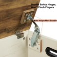 thumbnail image 5 of 31.5" Storage Chest, Wooden Storage Bench, Lift Top Toy Chest with 2 Safety Hinges, Large Toy Box, Entryway Shoes Bench for Living Room, Bedroom, Brown and Rustic White, 5 of 18