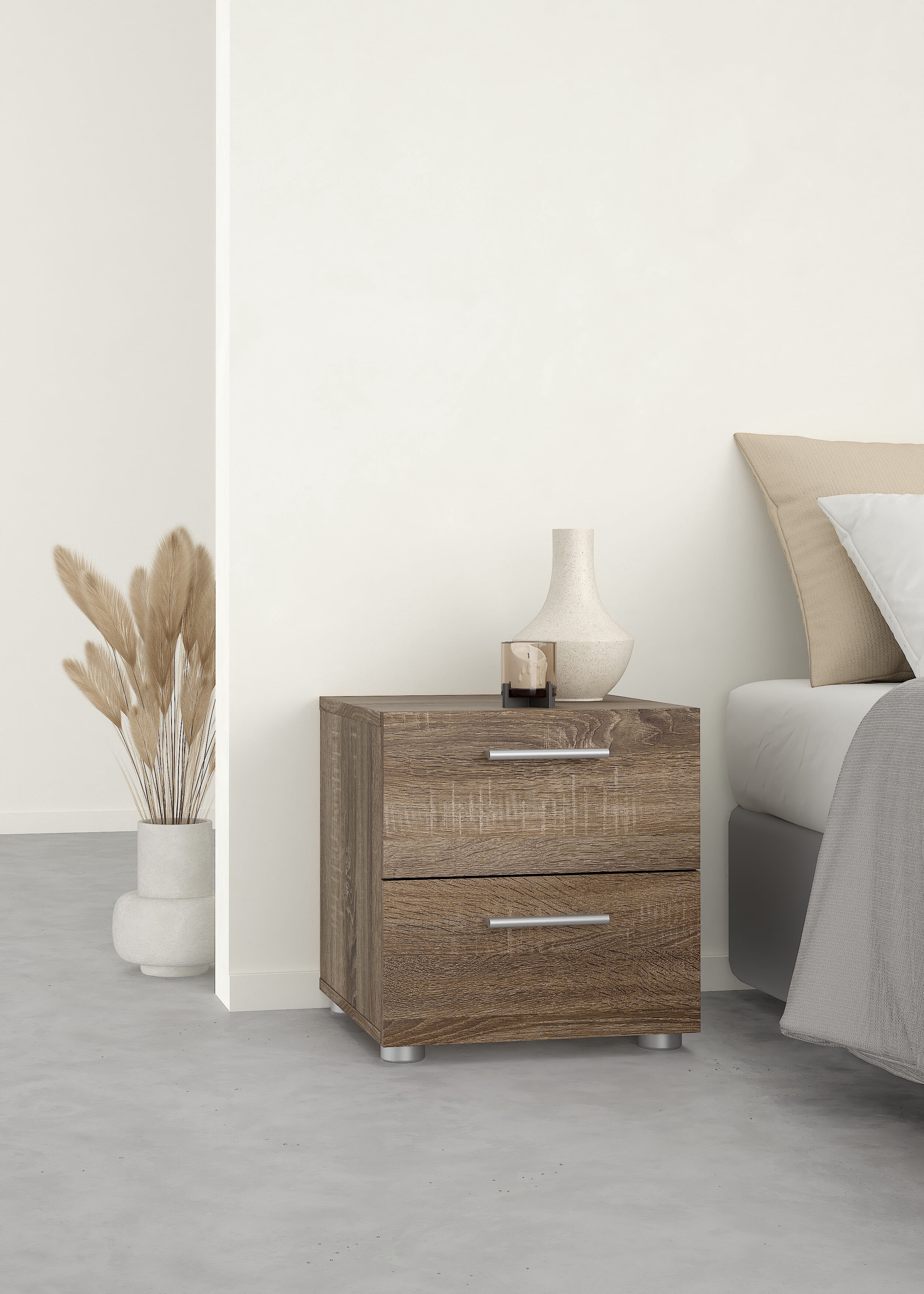 Tvilum Austin 2 Drawer Nightstand in Truffle