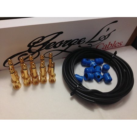 George L's 155 Pedalboard Effects Cable Kit .155 Black & Blue GOLD - 10/10/10