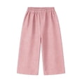 thumbnail image 5 of FAHXNVB Girls Wide Leg Pants with Pockets Drawstring Elastic Waist Solid Color Casual Pants Lightweight Loose Fit Fashion Pants 7-16 Years, 5 of 7