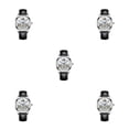 thumbnail image 3 of Qarigey Reloj mecánico para hombre con estilo, correa de cuero analógica Vintage, reloj de de negocios ajustable, tipo de regalo de Type2 NO2, 3 of 6