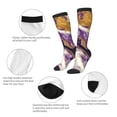 thumbnail image 3 of Sigee Purple Gold Marble Swirls for Socks for Men Women Socks Stocking Compression Socks, 3 of 6