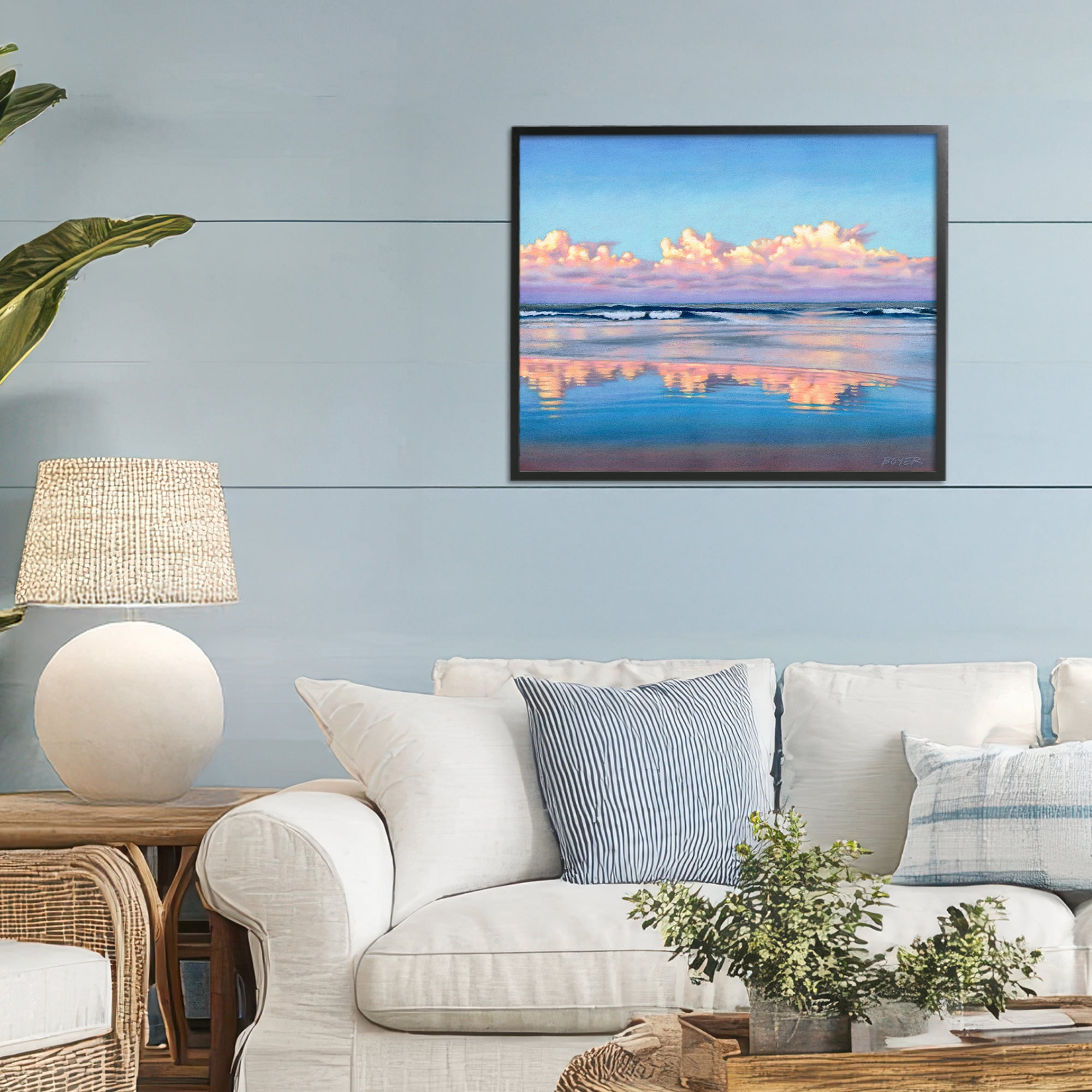 Stupell Industries Cloud Illusions Reflection Black Framed Giclee Art, design by Susy Boyer