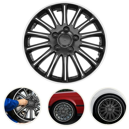 FELTECHELECTR 1Pack Car Wheel Hub Caps Circular Shape Plastic For Car Owners 14 Inch