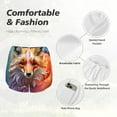 thumbnail image 4 of Balery Color Splash Fox Portrait Pantalones cortos deportivos para mujer con forro y dos bolsillos, elásticos, para entrenamiento, gimnasio, yoga-Medium, 4 of 7