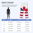 thumbnail image 4 of Picia USA Canada Flag Mens Soft Woven Cotton Elastic Waistband Sleep Pajama Pant Lounge Sleep Pant With Pockets And Drawstring-X-Large, 4 of 9