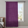 thumbnail image 4 of Purple Burlap Texture Sheer Curtains 45 Inches Long, Farmhouse Vintage Purple Light Filering Curtains, Breathable Simi Curtain Privacy Drapes for Kitchen Bathroom Lightweight Small Window Treatment, 4 of 9