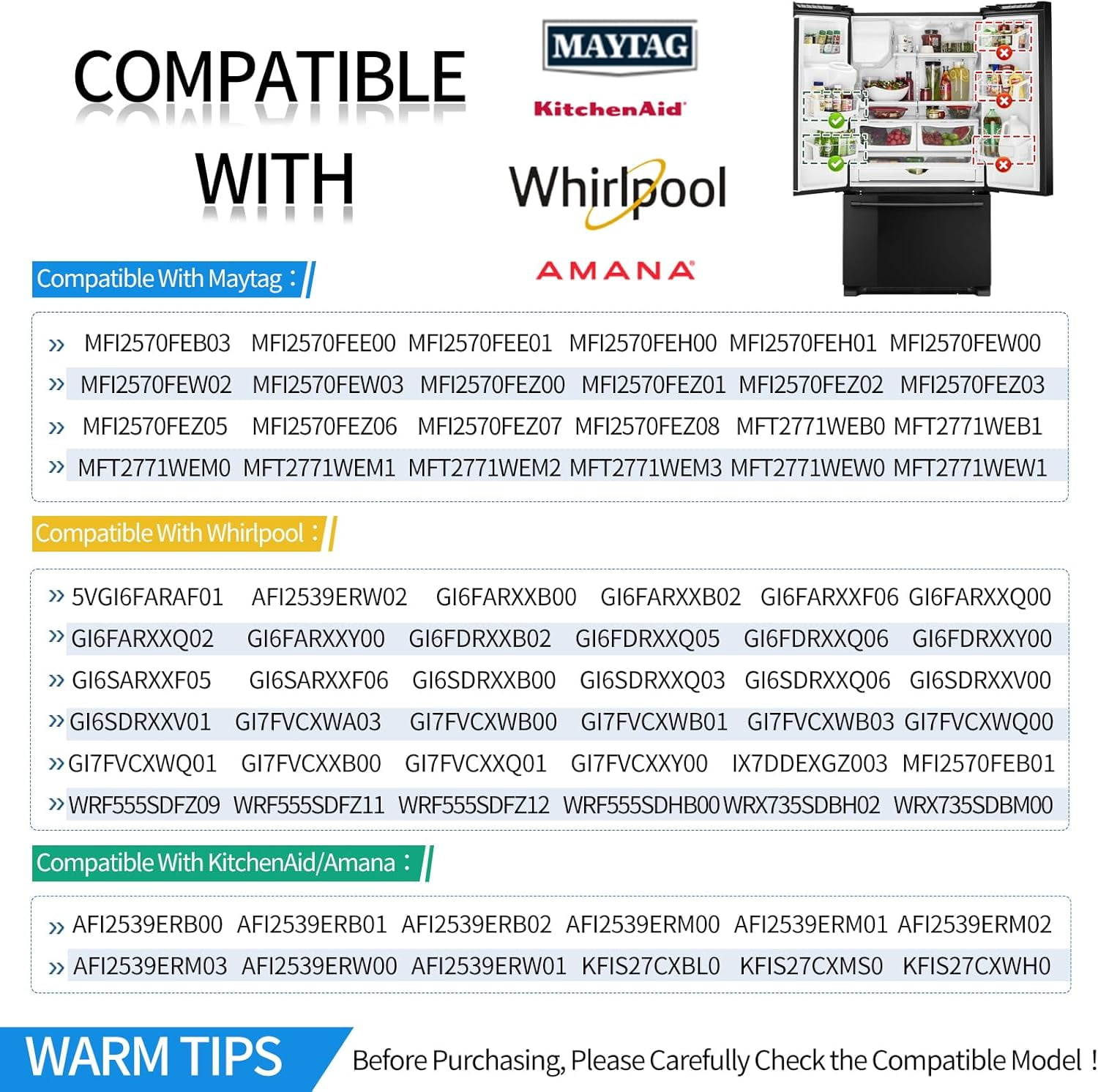 UPGRADED W10212139 WPW10212139 Refrigerator Door Shelf Bin Replacement Compatible with Whirlpool, Maytag, Amana, KitchenAid Refrigerator Part W10212139N AP6017170 PS11750465 1547748 Left Door