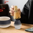 thumbnail image 4 of Japanese 7 Piece Matcha Tea Set Standard Size Ceramic Bowl With Whisk Spoon Holder Strainer Container And Caddy For Traditional Ceremonies, 4 of 6