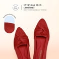 thumbnail image 6 of DREAM PAIRS Women's Pointed Toe Ballet Flats Comfortable Knit Slip-On Shoes with Bow Detail Lightweight Flexible Everyday Walking Flats, 6 of 9