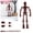 Red, variant on 1Pc Red Plastic Posable Skeleton Action Figure,Fully Articulated Mini Skeleton with Display Stand for Halloween Desk Shelf Decor Collectible,One Size,Red (Clearance)