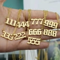 thumbnail image 3 of Collar Con Número De Ángel 111 - 999 Collar De Acero Inoxidable Collar Con Número De Oro Numerología Joyería Methold AP007130-04, 3 of 3