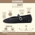 thumbnail image 3 of Cushionaire Graff Mary Jane Shoes for Women, Woven Ballet Flats with Adjustable Buckle Strap, Lightweight Slip On Shoes, 3 of 19