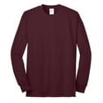 thumbnail image 5 of Port & Company Long Sleeve 50/50 Cotton/Poly TShirt (PC55LS) Athletic Maroon, 3XL, 5 of 6
