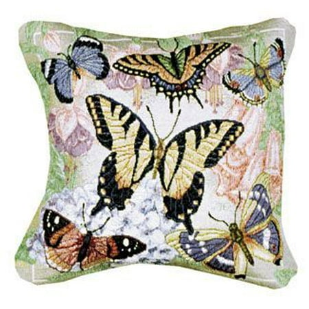 - Butterflies are Free Decorative Tapestry Toss Pillow USA Made