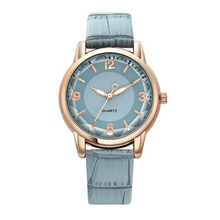 Guodhu Women's Simplicity Watch Classic Business Womens Watch with Leather Band Elegant Ladies Watch