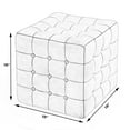 thumbnail image 5 of Butler Leon White Leather Ottoman, 5 of 8