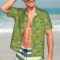 thumbnail image 7 of Yiaed African Animals 1 Print Hawaiian Shirt for Men Short Sleeve Button Down Shirts Beach Shirts for Men,3X-Large, 7 of 7