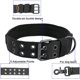 thumbnail image 3 of Collar táctico de nailon para perros, collar de entrenamiento militar ajustable con hebilla de doble anilla metálica en D (negro-XL, 75 cm), 3 of 5