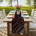 thumbnail image 4 of Table Runners 72 Inches Long Dress Scarves, Red Black Cubes Farmhouse Kitchen/Dining Table Runner, Coffee Tablerunners, Modern Geometric Abstract Art 14x72 Inch, 4 of 9