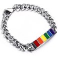 thumbnail image 1 of Pulsera de cadena Pride, pulsera de acero inoxidable, pulsera unisex arcoíris para hombres/mujeres, 1 of 5