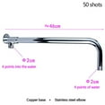 thumbnail image 1 of Lefu Wall Mounted Stainless Steel Shower Arm with Mount Base Head Extension Pipe Kit, 1 of 8