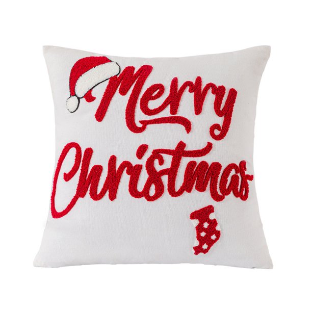 Xihbxyly Cojín Navideño con Diseño de Menta Roja y Blanca, Material Suave y Cómodo, Ideal para Decorar El Sofá y El Hogar, Perfecto para Navidad y Fiestas, Regalo Ideal, 1 Funda de Cojín.