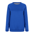 thumbnail image 4 of Fleece Lined Sweatshirts for Women Winter Warm Long Sleeve Pullover Casual Round Neck Thickened Solid Fall Tops, 4 of 7