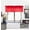 Bright Red, variant on 1 piece S18 luxury straight sheer faux silk window curtain valance for kitchen bathroom decor with rod pocket on top bright red color 55" wide X 18" long