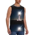thumbnail image 2 of JUNZAN Peggy's Cove Lighthouse Men's Sleeveless T Shirts,Sleeveless Muscle Shirts,Sizes S-3XL, 2 of 8