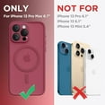 thumbnail image 2 of Magnetic for iPhone 13 Pro Max Case, [Compatible with MagSafe] [Full Camera Protection] Shockproof Protective Slim Translucent Matte Phone Case for iPhone 13 Pro Max 6.7'', Rose Red, 2 of 14