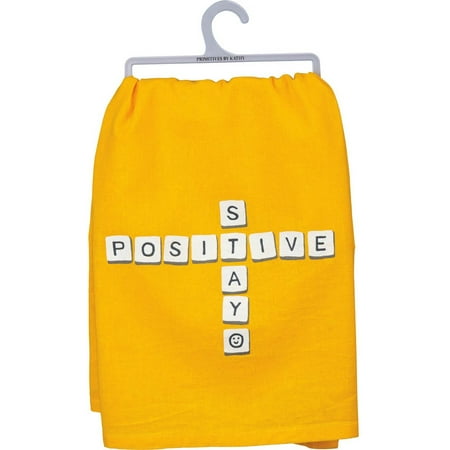 

PRIMITIVES BY KATHY Cotton Dish Towel Scrabble Inspired - Stay Positive