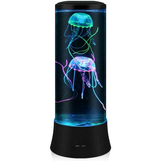 Novelty LED Jellyfish Lava Lamp 7 Colors Aquarium Style Mood Lamp