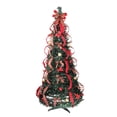 thumbnail image 2 of Northlight 6' Prelit Artificial Christmas Tree Gold and Red Plaid Pop-Up - Multicolor Lights, 2 of 4