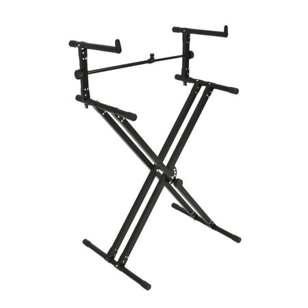 Best Choice Products 2-Tier X-Style Adjustable Dual Electronic Piano Keyboard Stand -