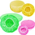 thumbnail image 2 of 60 cubiertas elásticas reutilizables para almacenamiento de tazones de alimentos, variedad de 3 tamaños translúcidos y elásticos y cubiertas coloridas para tazones, cubiertas de plástico para platos, alternativa al papel de aluminio, envoltura de plástico, sin BPA BANYUO Electrónica, 2 of 6