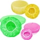 thumbnail image 1 of 60 cubiertas elásticas reutilizables para almacenamiento de tazones de alimentos, variedad de 3 tamaños translúcidos y elásticos y cubiertas coloridas para tazones, cubiertas de plástico para platos, alternativa al papel de aluminio, envoltura de plástico, sin BPA brillar Electrónica, 1 of 5