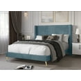 thumbnail image 4 of HMD Chester King Upholstered Platform Bed, Blue, 4 of 5