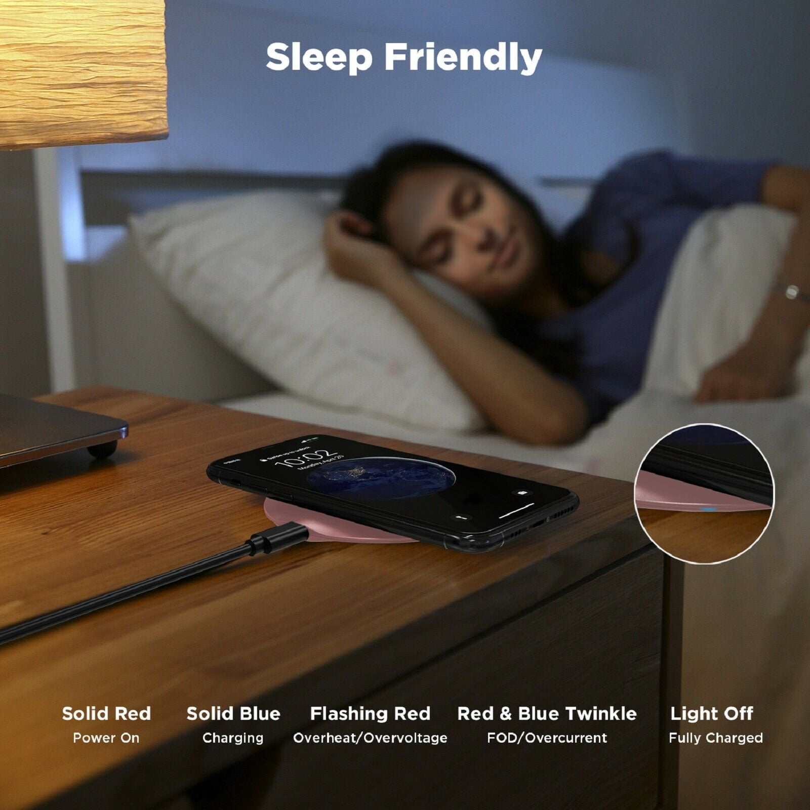 15W Wireless Charger Compatible With iPhone 16e/17e - Fast Pink Charging Pad Slim Quick Charge