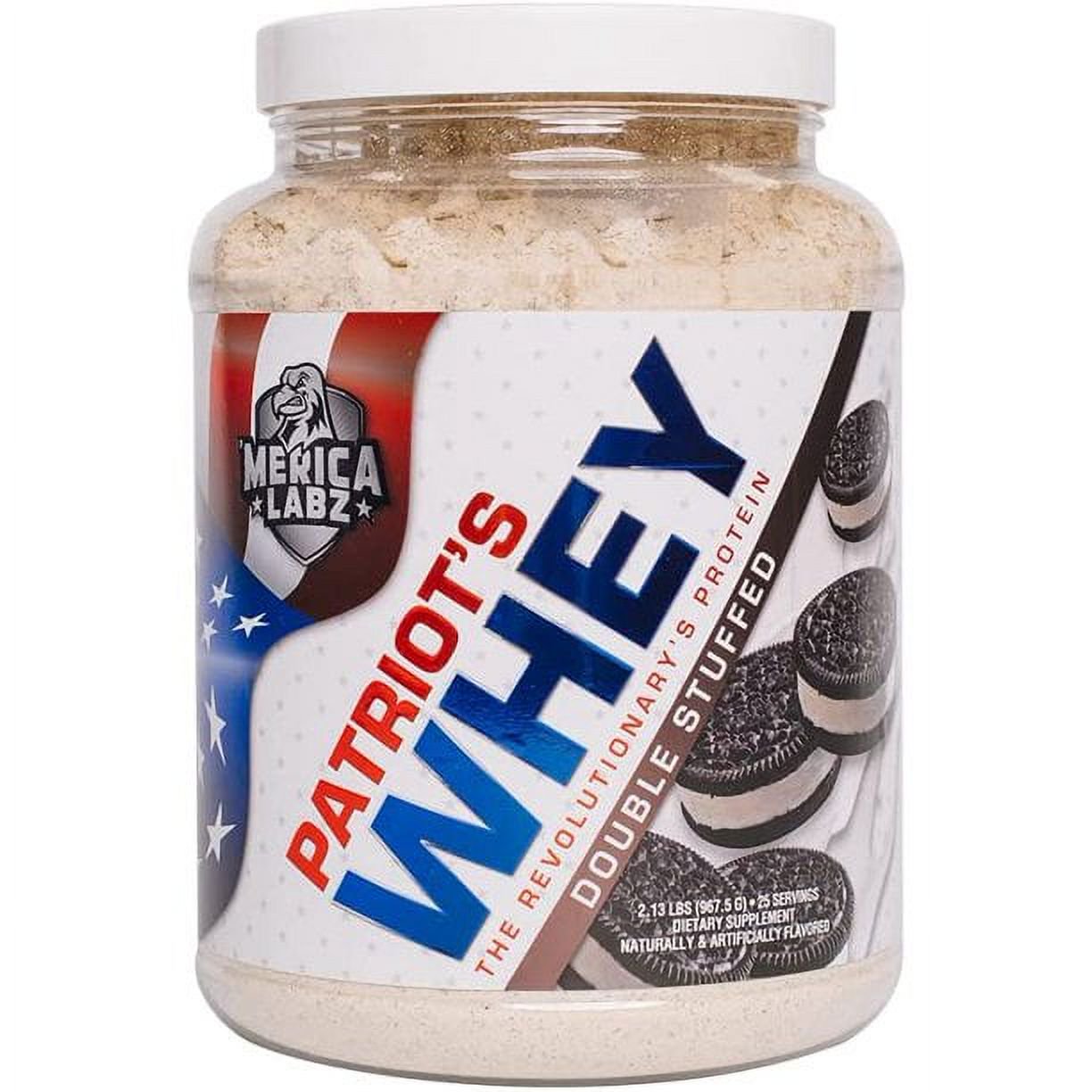 Merica Labz Patriot's Whey, The Revolutionary's Protein, 25G Protein, 25 Servings (Double Stuffed)