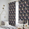 thumbnail image 5 of Blackout Kids Curtains,DarkBlue Cartoon Dinosaurs Astronauts Pattern Childrens Insulated Curtains Set Of 2,Bedroom Essentials,Toddler Room Decor 52"x84", 5 of 5