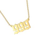 thumbnail image 1 of Qarigey Collar con número de ángel 111 - 999 Collar de acero inoxidable Collar con número de oro Numerología Joyería Ropa, zapatos y accesorios Miscelánea No.9, 1 of 6