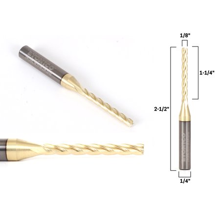Length Compression Spiral Router Bit - 1/8