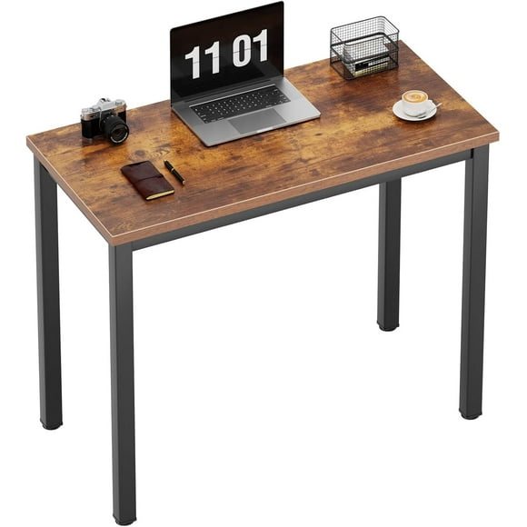 UTAH-31.5 inches Small Computer Desk Sturdy Writing Desk for Small Spaces, Small Desk Study Table Laptop Desk, Vintage Brown, 10HBNDAC3-8040FB-CA