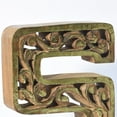 thumbnail image 4 of HANDMADE ECO-FRIENDLY "S" WOOD ALPHABET LETTER BLOCK FOR WALL MOUNT & TABLE TOP DÉCOR- , Natural-Gold Foil Color, Traditional Design, Letter Block For Study Room, Kids Room, Living Room, Hall, Offices, 4 of 5