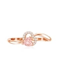 thumbnail image 4 of Rosec Jewels IGI Certified Lab Grown Pink Diamond Heart Ring (1 Ct, VS1 Quality) - Pink White Diamond Ring - Gift for Special Occasions, 18K Rose Gold, US 8.50, 4 of 8