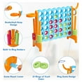 thumbnail image 6 of Costway 4-in-A Row Giant Game Set w/Basketball Hoop for Family Orange, 6 of 12